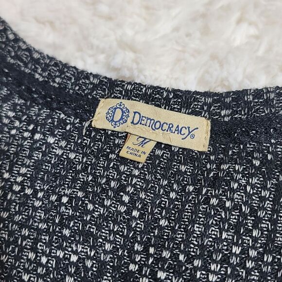 Democracy Asymmetrical Marled Knit Cold Shoulder Scoop Neck Sweater NWT - Picture 9 of 9